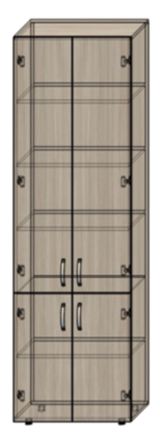 Шафа закрита 4-х дверна з полицями (тип 2)(700х420х2300 мм.) Меблі КС